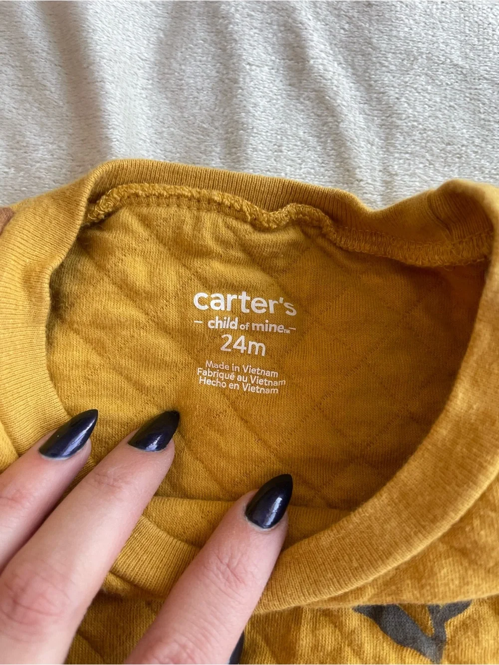 Carter's Quilted Floral Baby Sweatshirt Size 24 Months